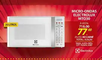 Lojas Cem Micro-ondas electrolux mto30 oferta