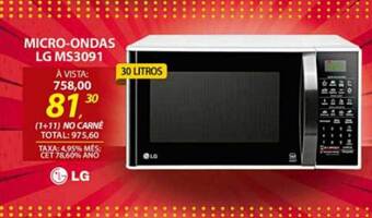 Lojas Cem Micro-ondas lg ms3091 oferta