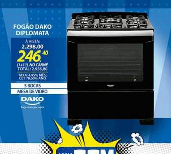 Lojas Cem Fogão dako diplomata oferta