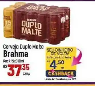 Max Atacadista Cerveja duplo malte brahma oferta