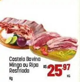 Max Atacadista Costela bovina minga ou ripa resfriada kg oferta