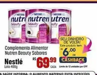 Max Atacadista Complemento alimentar nutren beauty sabores nestlé oferta