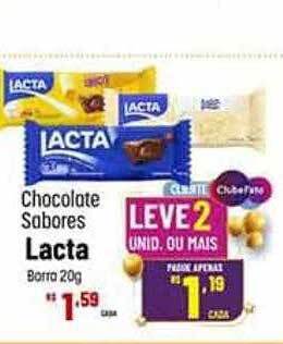 Max Atacadista Chocolate sabores lacta barra oferta