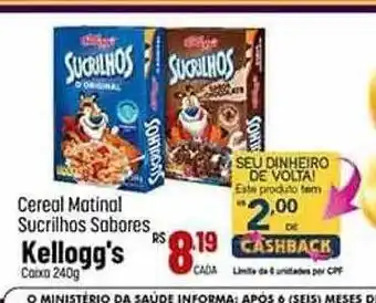 Max Atacadista Cereal matinal sucrilhos sabores kellogg's caixa oferta