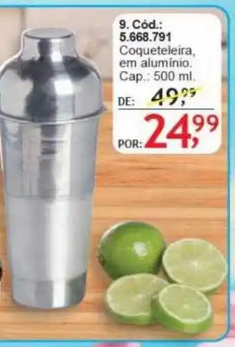 Coqueteleira em aluminio