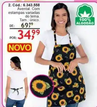 Avental com estampas variadas do tema