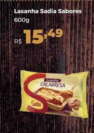 Villarreal Supermercados Lasanha sadia sabores oferta