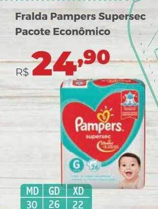 Fralda pampers supersec pacote econômico