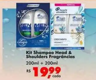 Kit shampoo head & shoulders fragrâncias