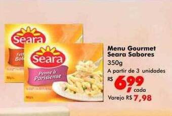 Big Box Menu gourmet seara sabores oferta