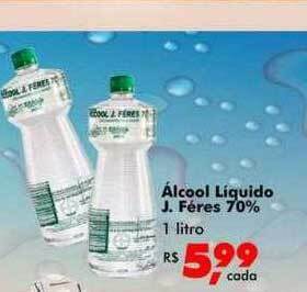 Álcool líquido j féres 70%