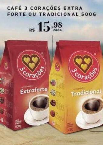 Empório Bahamas Café 3 corações extra forte ou tradicional oferta