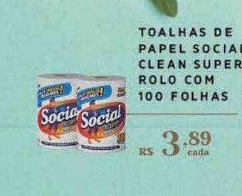 Empório Bahamas Toalhas de papel social clean super rolo oferta