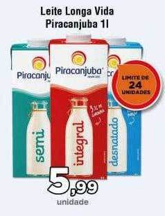 Leite longa vida piracanjuba