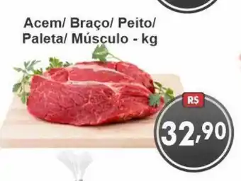 Acem braço peito paleta músculo
