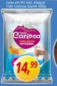 Supermercados Guanabara Leite em po Inst. Integral Vale Carioca sache 400g oferta
