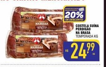 Costela suina perdigão na brasa