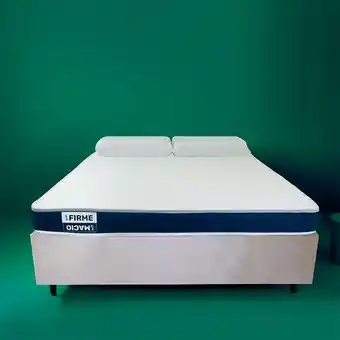 Pão de Açúcar Cama box queen com colchão espuma d28 guldi duplo e 2 travesseiros guldi nasa viscoelástico natural, azul e branco oferta