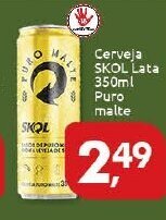 Supermercados Nori Cerveja Skol lata 350ml Puro Malte oferta