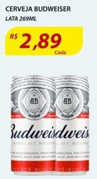 Assaí Atacadista Cerveja Budweiser lata 269ml oferta