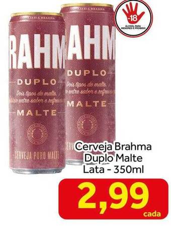 Shibata Supermercados Cerveja brahma duplo malte lata oferta
