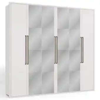 Lojas Certel Guarda roupa kappesberg cb2pm555 6 portas com espelho branco oferta