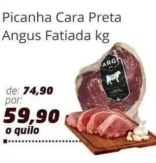 Picanha cara preta angus fatiada