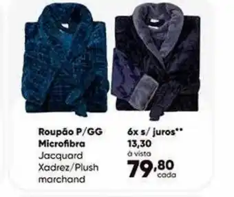 Zaffari Roupão p-gg microfibra jacquard xadrez-plush marchand oferta