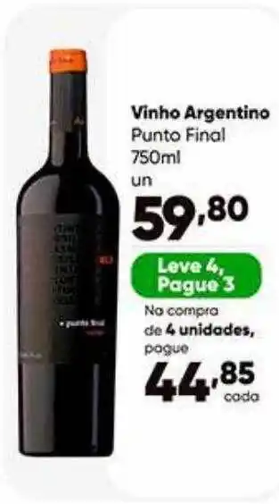Zaffari Vinho argentino punto final oferta