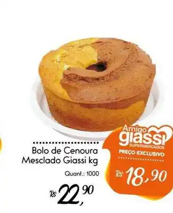 Giassi Supermercados Bolo de cenoura mesclado giassi oferta