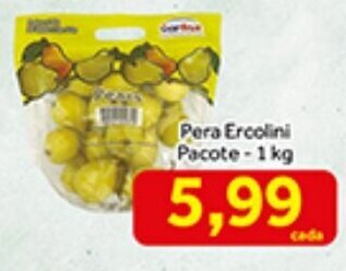 Shibata Supermercados Pera Ercolini pacote 1kg oferta