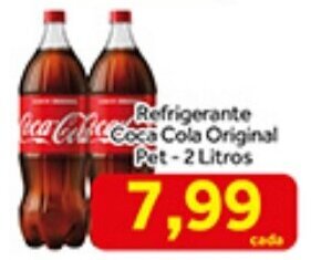 Shibata Supermercados Refrigerante Coca Cola Original pet 2L oferta