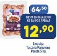 Arena Atacado Linguica Toscana Pamplona pacote 1kg oferta
