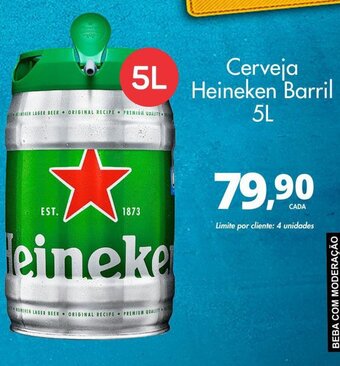 Delta Supermercados Cerveja Heineken Barril 5L oferta