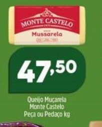 Arena Atacado Queijo mucarela Monte Castelo peca ou pedaco 1kg oferta