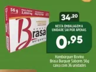 Arena Atacado Hamburguer Bovino Brasa Burguer Sabores 56g caixa com 35 unidades oferta