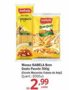Althoff Supermercados Massa isabela bom gosto pacote oferta