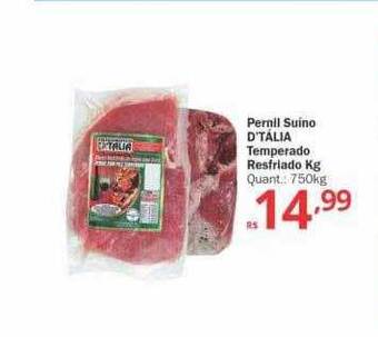 Althoff Supermercados Pernil suíno d'tália temperado resfriado kg oferta