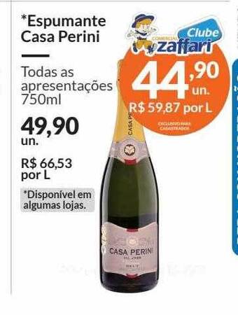 Zaffari Espumante casa perini oferta