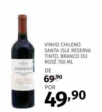 Super Nosso Vinho chileno santa isle reserva tinto branco ou rosé oferta