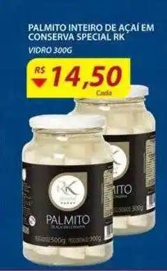 Assaí Atacadista Palmito inteiro de açai em conserva special rk oferta