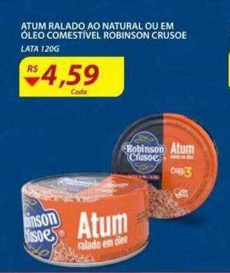 Assaí Atacadista Atum ralado ao natural ou em óleo comestivel robinson crusoe oferta