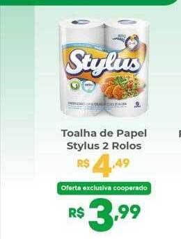 Coocerqui Toalha de papel stylus 2 rolos oferta