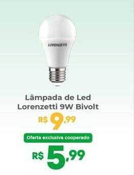 Coocerqui Lâmpada de led lorenzetti 9w bivolt oferta