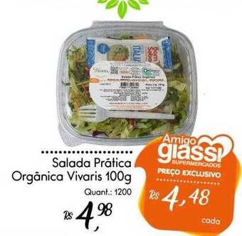 Giassi Supermercados Salada prática orgânica vivaris oferta