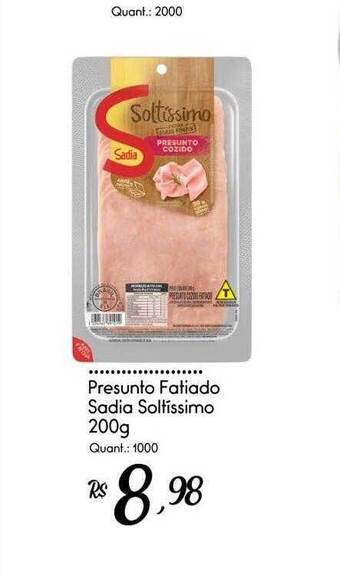 Giassi Supermercados Presunto fatiado sadia soltíssimo oferta