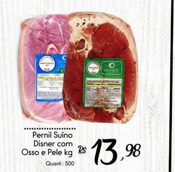 Giassi Supermercados Pernil suíno disner com osso e pele kg oferta