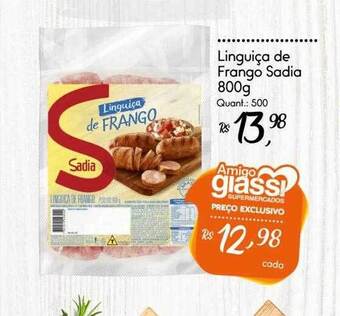 Giassi Supermercados Linguiça de frango sadia oferta