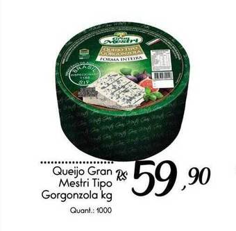 Giassi Supermercados Queijo gran mestri tipo gorgonzola kg oferta