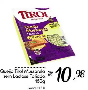 Giassi Supermercados Queijo tirol mussarela sem lactose oferta